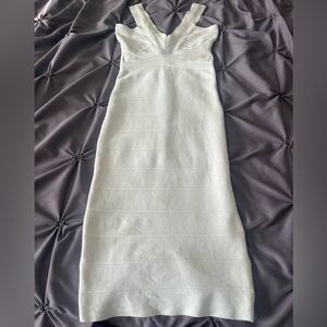 Bebe White Midi Bandage Dress Size S